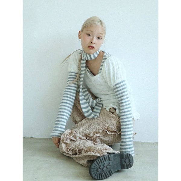 SCARF ROUND T-SHIRT(ST BLUE)