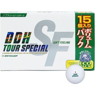  일본 던롭 골프공 Dunlop Golf Balls DDH Tour Special Bonus Pack of 15 1524659