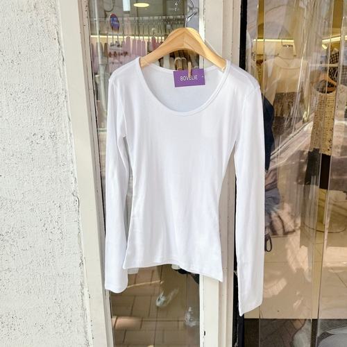 데일리 코튼 사각 긴팔 티셔츠