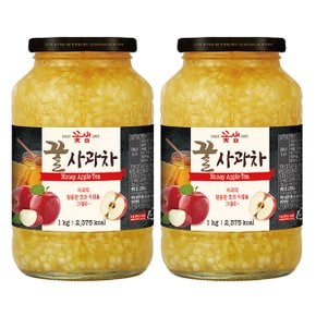 메가커피 꽃샘 꿀사과차 1kg 2개세트