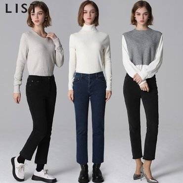 리스트 [리스트(LIST)] 기모 컷팅 데일리 데님 팬츠 (택가격:158000원)