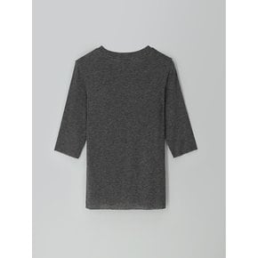 [예린 PICK!] 울 텐셀컷 오프 7부 티셔츠_gray melange
