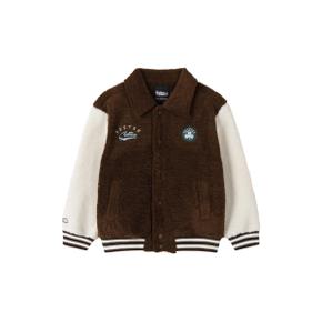 키즈 팀 배색 플리스 카라점퍼 BROWN K264JP010P