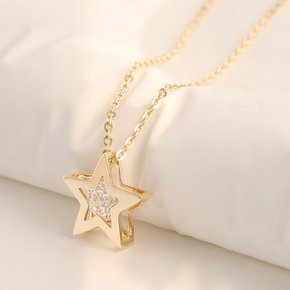 14K 미니 스타 펜던트
