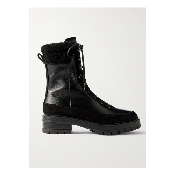 베리 코르티나 시어링 글로스 텍스처 가죽 콤배트 부츠 20mm 1647597350599056