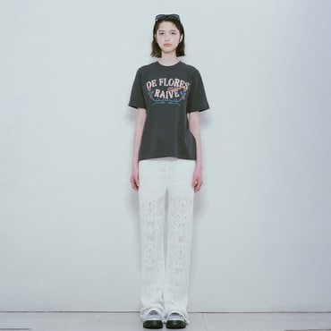 레이브 Lace Knit Pants in White VK4ML266-01