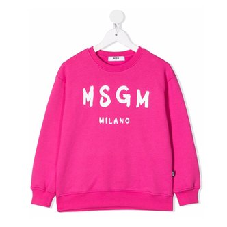 MSGM 21FW 키즈 로고 프린트 스웨트 맨투맨 MS027672 044