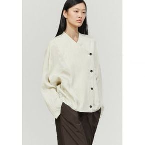Massimo Dutti 마시모 두띠 플루이드 랩 셔츠 버튼 디테일 - 블라우스 오프 화이트 8029570