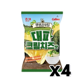 생생감자칩 대파크림치즈맛 봉지스낵 60g x 4개