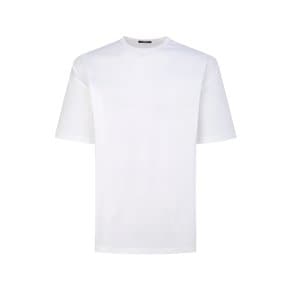 [25SS] [스테디셀러] 화이트《LuxCool》세미오버 라운드 티셔츠 WXTS5B311WT