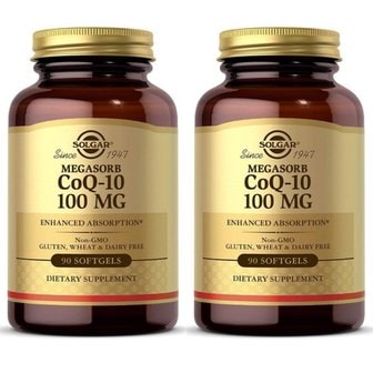 솔가 메가솔브 코엔자임Q10 CoQ10 100mg 90소프트젤 X 2통