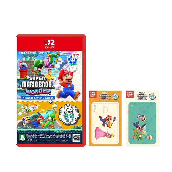 [닌텐도 스위치 2] 슈퍼 마리오브라더스 원더 + 다 함께 방울 파크 (카드스티커 증정)