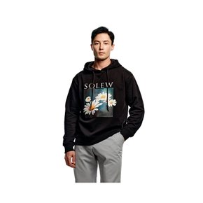 Flower Graphic Hoodie_Black