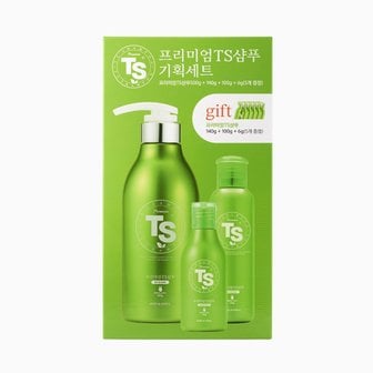 TS트릴리온 프리미엄 TS 샴푸 770g 구성 (500g+140g+100g+6gx5개)