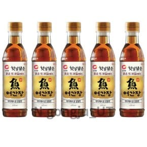 청정원 햇살담은 맑은 국 무침용 어간장 410ml 5개