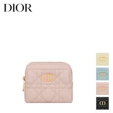 디올 DIOR Caro 라벤더 카나지 송아지 가죽 지갑 월렛