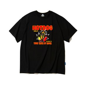 HOTDOG CHILL GRAPHIC 티셔츠 - 블랙