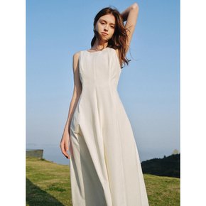 WD_Temperament sleeveless dress_WHITE