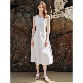 WD_Temperament sleeveless dress_WHITE