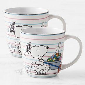 윌리엄스소노마 피넛 스누피 머그 컵 2개 세트 WILLIAMS SONOMA EXCLUSIVE PEANUTS SNOOPY MUG