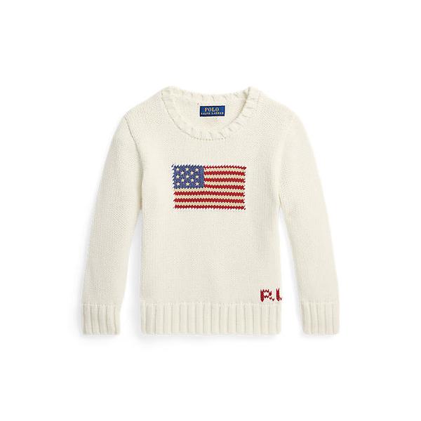폴로 키즈 남아 2-7세 아이코닉 플래그 스웨터(CWPOSWEB6820635100)