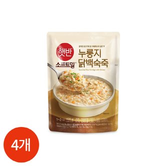 올인원마켓 (1012560) 햇반 소프트밀 누룽지 닭백숙 죽 420gx4개