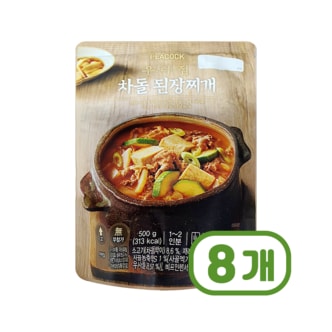  피코크 우리집차돌된장찌개 즉석조리식품 500g x 8개