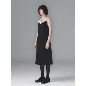 STITCHED MIDI DRESS (BLACK)