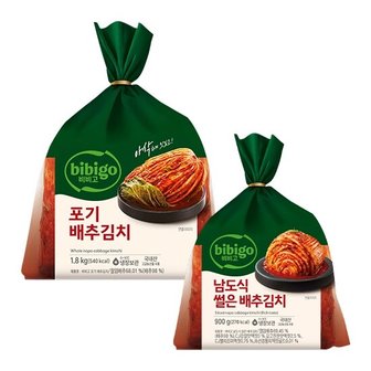  비비고 포기배추김치 1.8KG+비비고 남도식썰은배추김치 900G