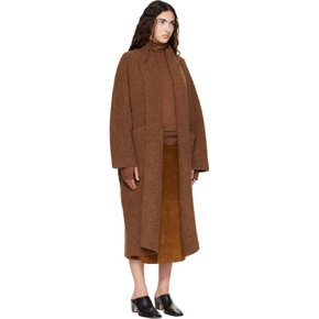 브라운 더블 페이스 롱 코트 AW26C1370Y119 Rust R03