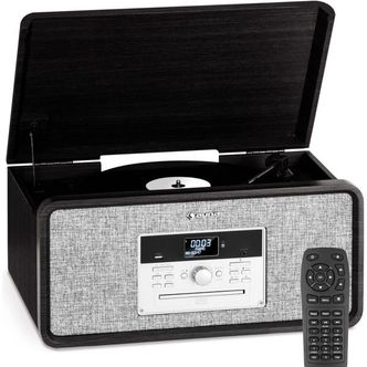  영국 아우나 턴테이블 Auna Vinyl Record Player Records CD USB Turntable Players for with Sp