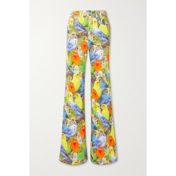 High-rise Printed Flared Jeans 오렌지 43769801097465926