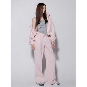 CLOVER PIN TUCK SWEAT PANTS_PINK