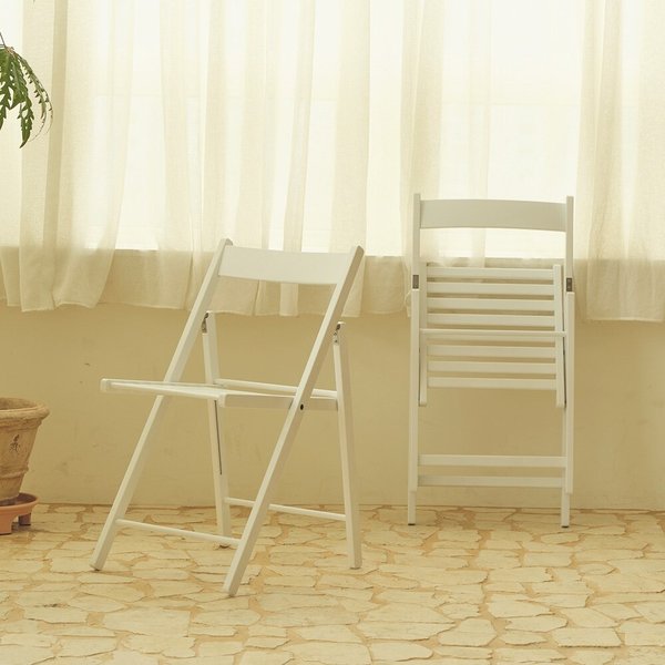 동서가구 모먼트 원목 접이식 의자 화이트 DF927242