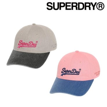 SUPERDRY 피그먼트 빈티지 투톤 로고 볼캡 (SDUGQYP06)