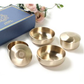 연꽃문 유기 단반상기 6pcs (2인)