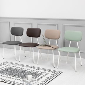 샌트 체어 화이트 프레임 인테리어 디자인 식탁 의자