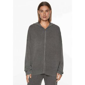 4993161 OYSHO HOODED KNIT - Cardigan dark grey