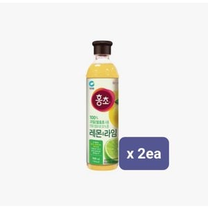 청정원 홍초 레몬&라임900ml x2ea