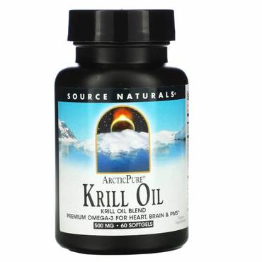  소스내츄럴스 크릴오일 Arcticpure Krill Oil 500mg 60 소프트겔