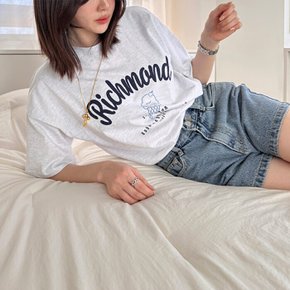 / 아이스크림 프린팅 레터링 반팔티