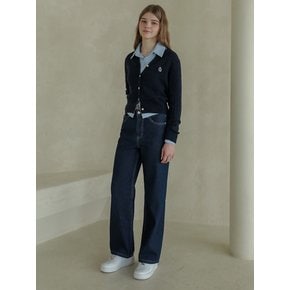 Lossy  semi-wide denim pants_normalblue