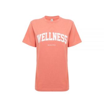 스포티앤리치 SPORTYRICH WELLNESS T SHIRT - SALMONwhite (TS881) (윌니스 프린트 티셔츠)