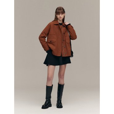 모우트 SUEDE HALF JACKET (bric brown)