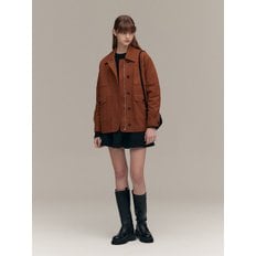 SUEDE HALF JACKET (bric brown)