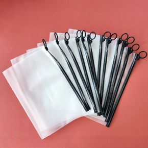 반투명 블랙 링 지퍼백 25cmx17cm
