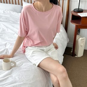미니멀 데일리 [Sale] 도밀리 베이직 라운드 반팔티 SD-240601 포인트