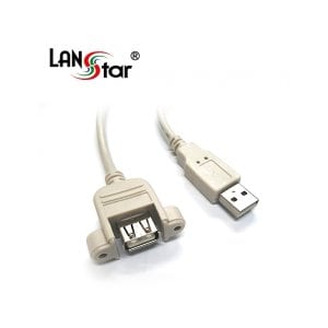 엠지솔루션 D[10561] USB 1포트 판넬형 케이블 USB2.0판넬형케이블 A형M／F SCREW 2M