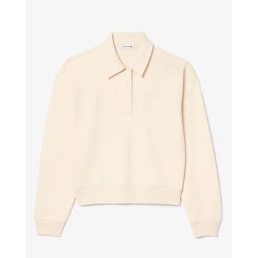라코스테 25SS 여성  엠보 로고 폴로카라 스웻셔츠 SF0351-55G