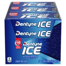 Dentyne 아이스 페퍼민트 슈가프리 껌 16피스 12팩